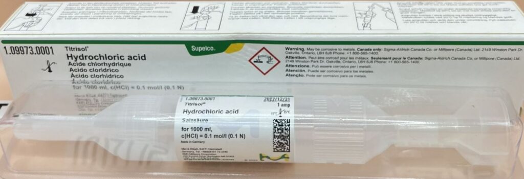 Hóa Chất Hydrochloric Acid 0.1N Merck 1099730001