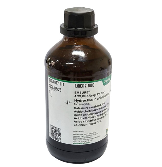 Hóa Chất Hydrochloric Acid Fuming 37% Merck 100317